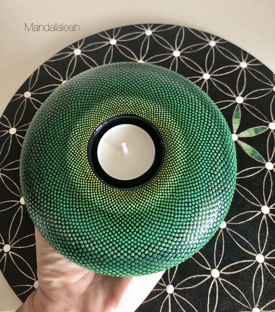 Tea Light Holder of called Mother Earth Painted Etsy