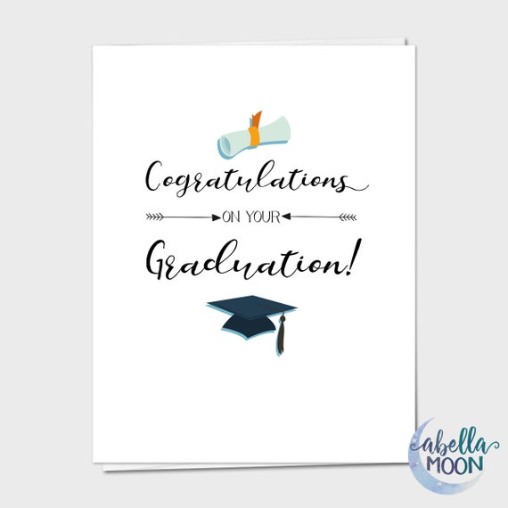 Congratulations on Your Graduation Greeting Card Graduation | Etsy