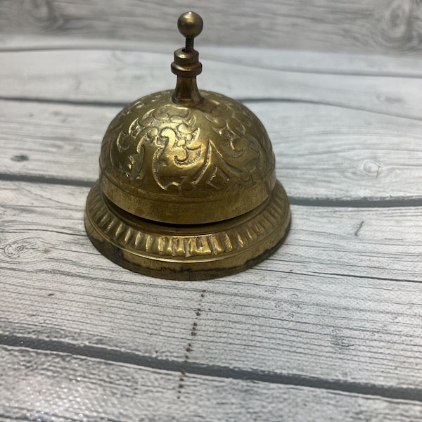 Vintage Ornate Victorian Style Solid Brass Counter Desk Bell