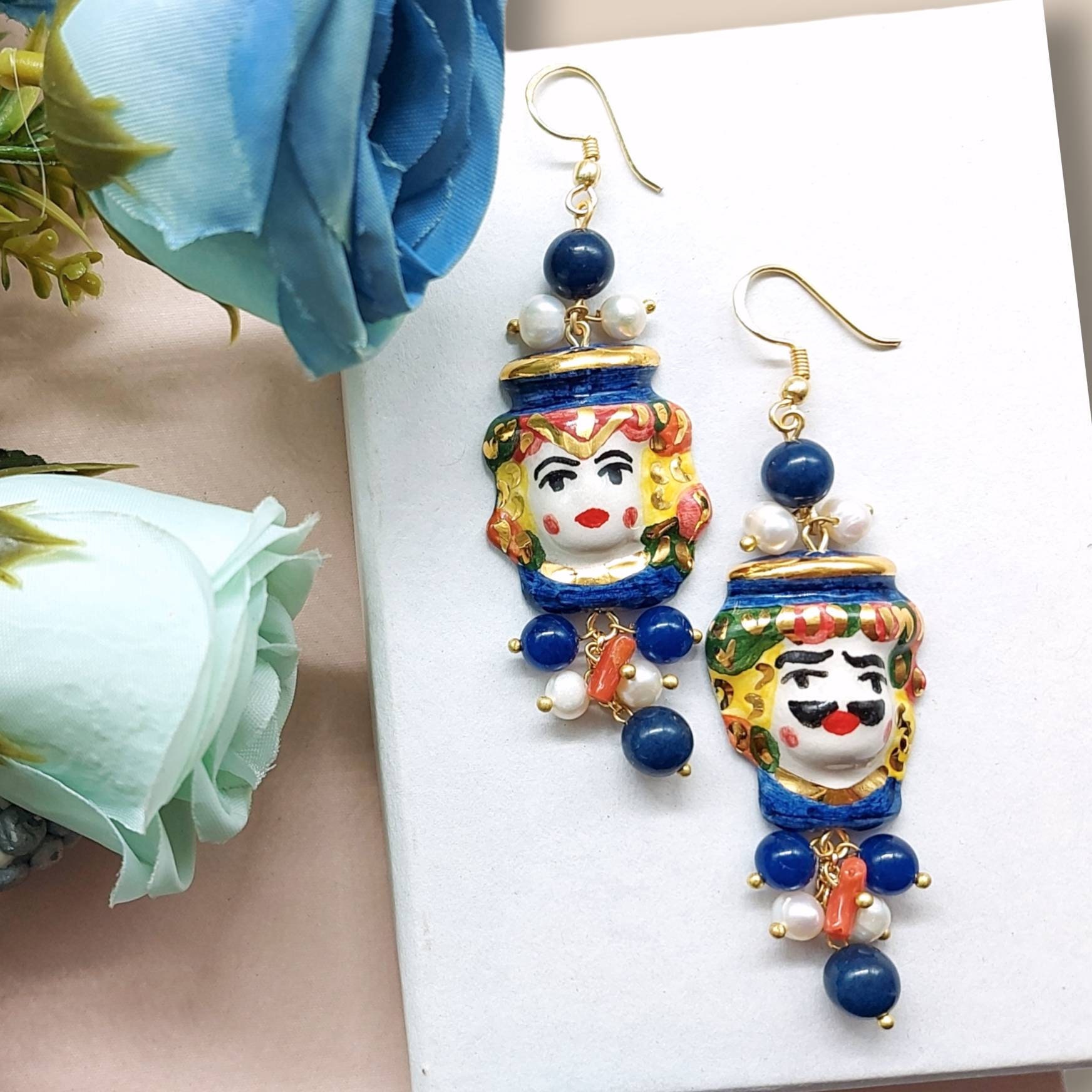 Orecchini Teste Di Leone In Argento 925 In Bagno D'oro 18 Kt - Foto 12