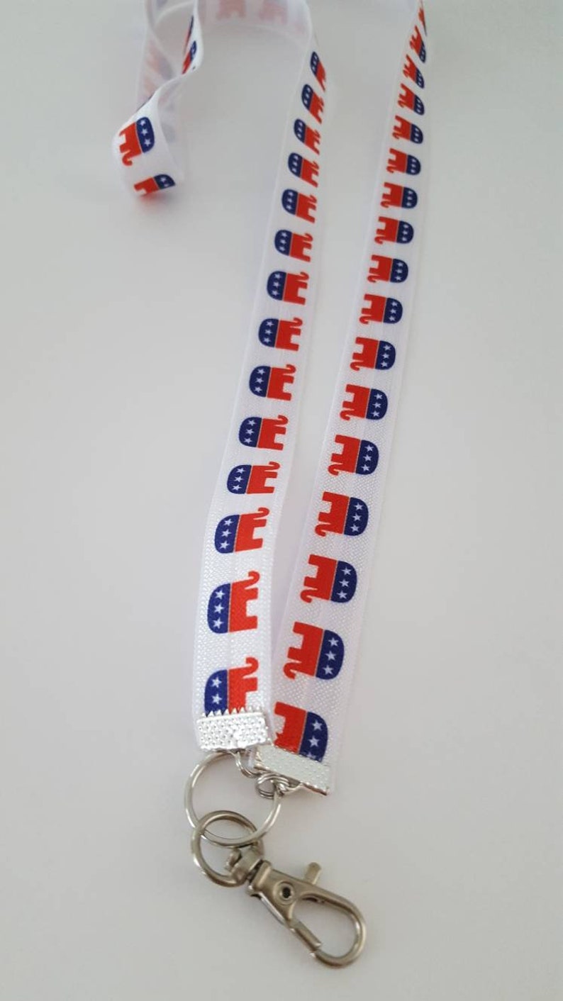 elastic lanyard lanyard for keys lanyard political lanyard necklace lanyard badge id holder republican lanyard stretch lanyard