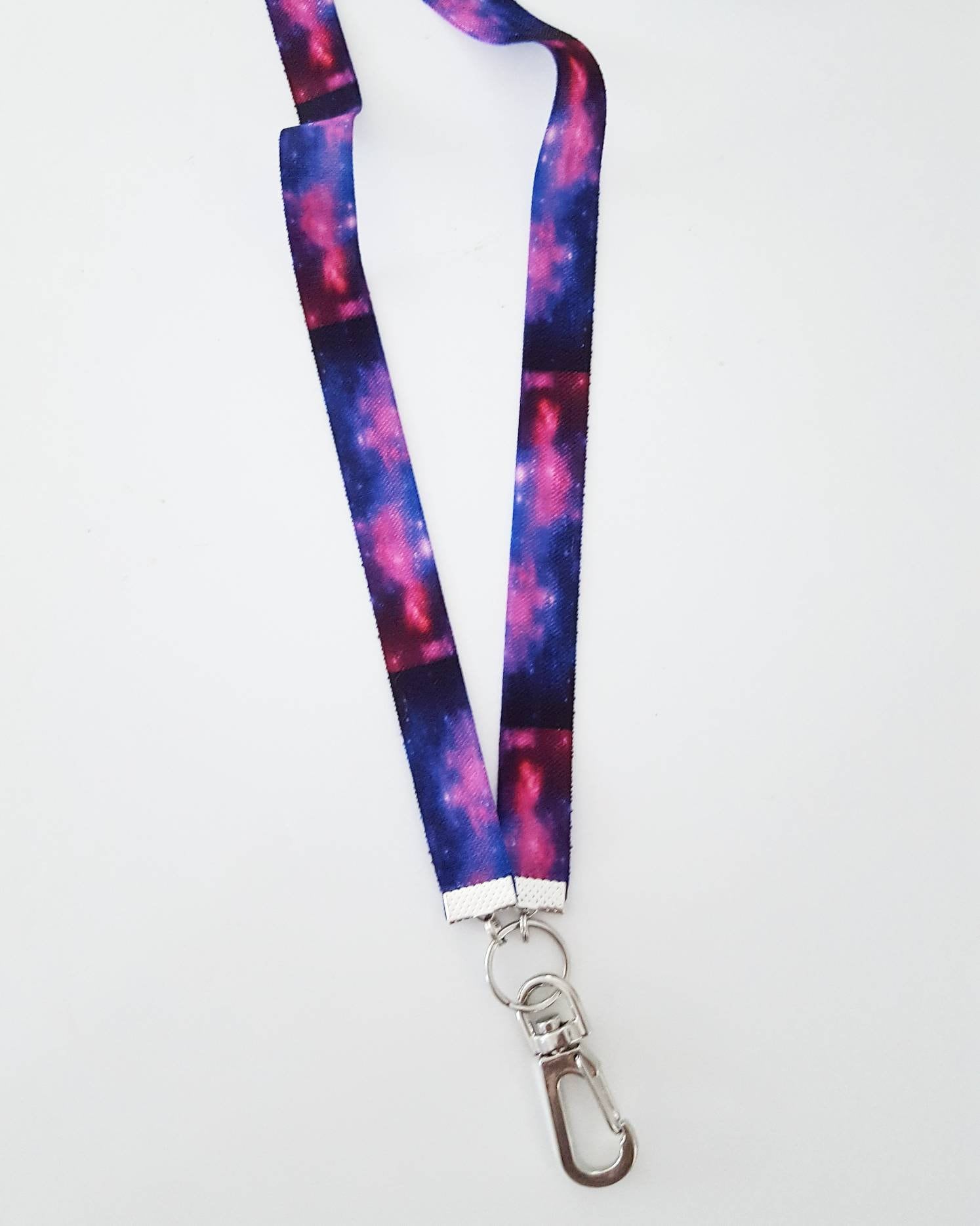 Galaxy Lanyard Badge Id Holder Necklace Lanyard Elastic Etsy