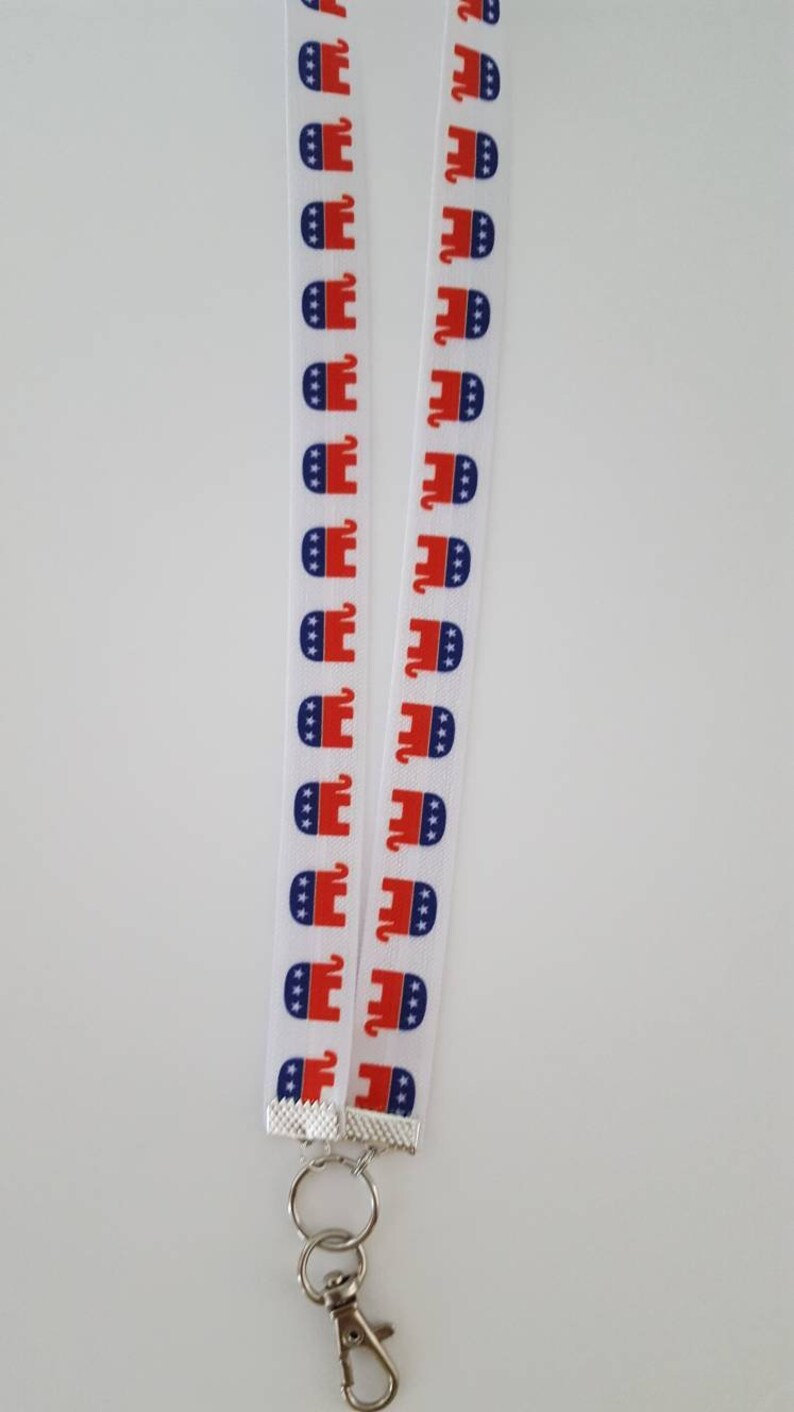 elastic lanyard lanyard for keys lanyard political lanyard necklace lanyard badge id holder republican lanyard stretch lanyard