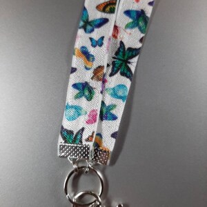 Butterfly lanyard | lanyard with id badge | strong lanyard | butterflies lanyard | lanyard for keys | elastic lanyard | pretty lanyard | bug