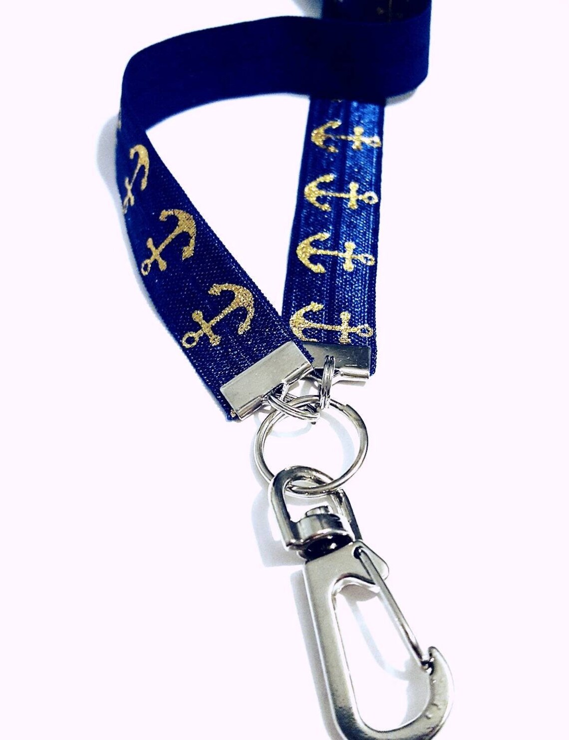 Anchor Lanyard Nautical Lanyard Badge Id Holder Necklace Etsy
