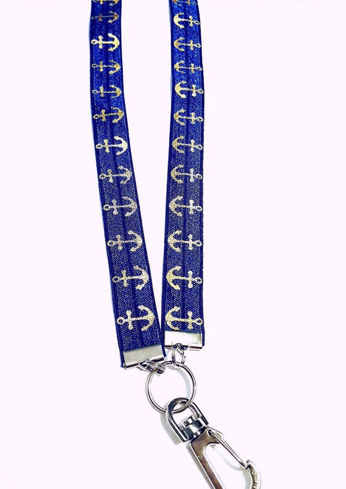 Anchor Lanyard Nautical Lanyard Badge Id Holder Necklace Etsy