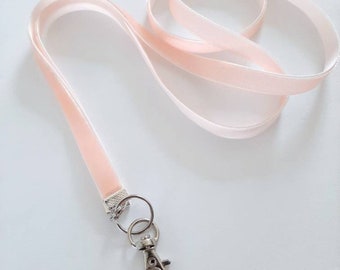 velvet lanyard | badge id holder | lanyard | narrow lanyard | lanyard for keys | velvet ribbon lanyard | pink lanyard | eyeglasses lanyard