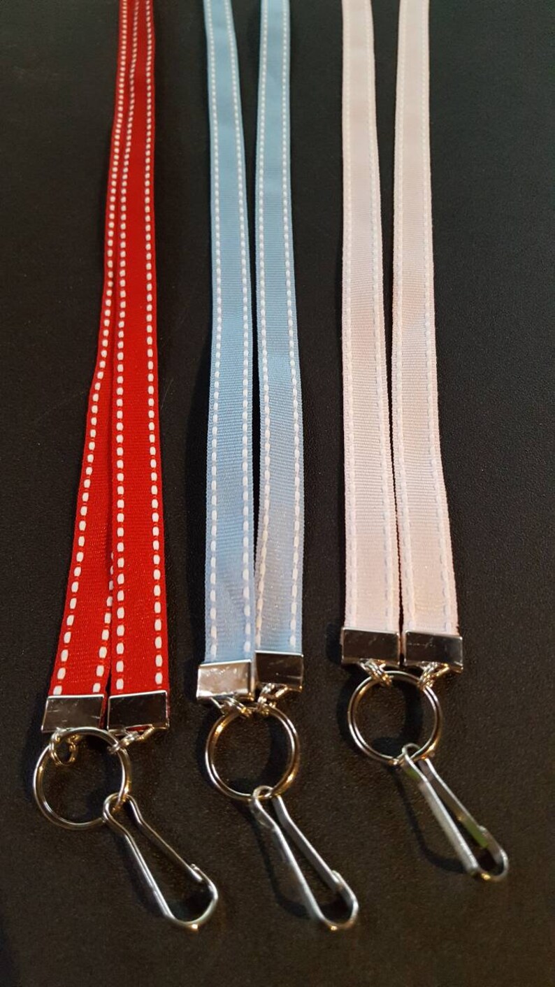 Narrow lanyard ribbon lanyard lanyard small lanyard Etsy