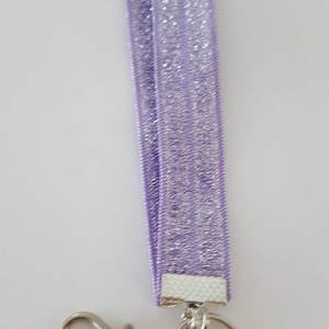 sparkle purple lanyard | badge id holder | necklace lanyard | elastic lanyard | glitter lanyard | lanyard for keys | stretch lanyard