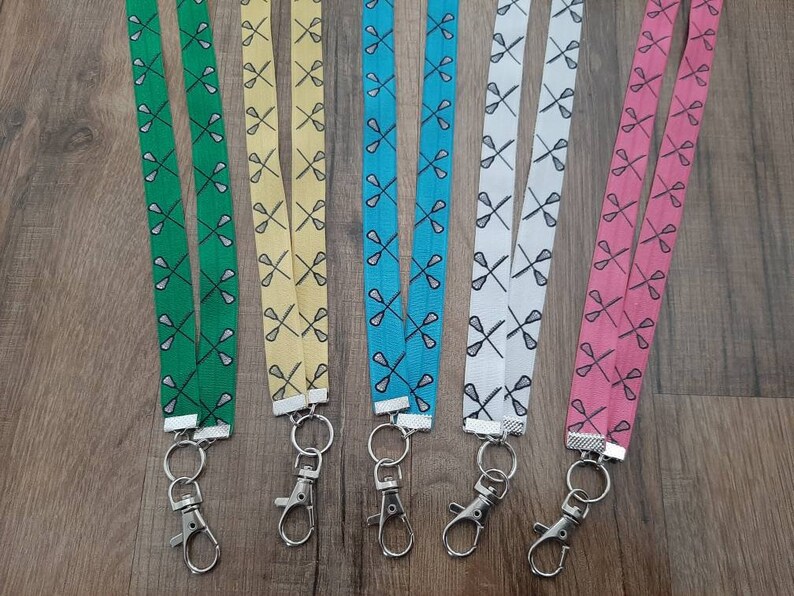 Lacrosse Lanyard Badge Id Holder Necklace Lanyard Etsy
