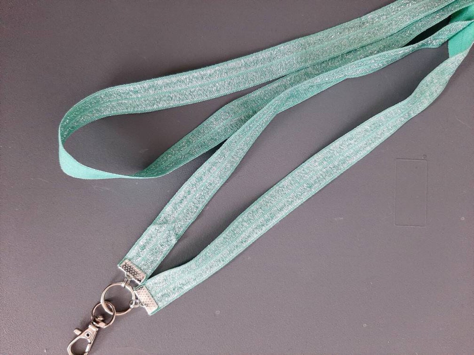 Sparkle Teal Lanyard Badge Id Holder Necklace Lanyard Etsy
