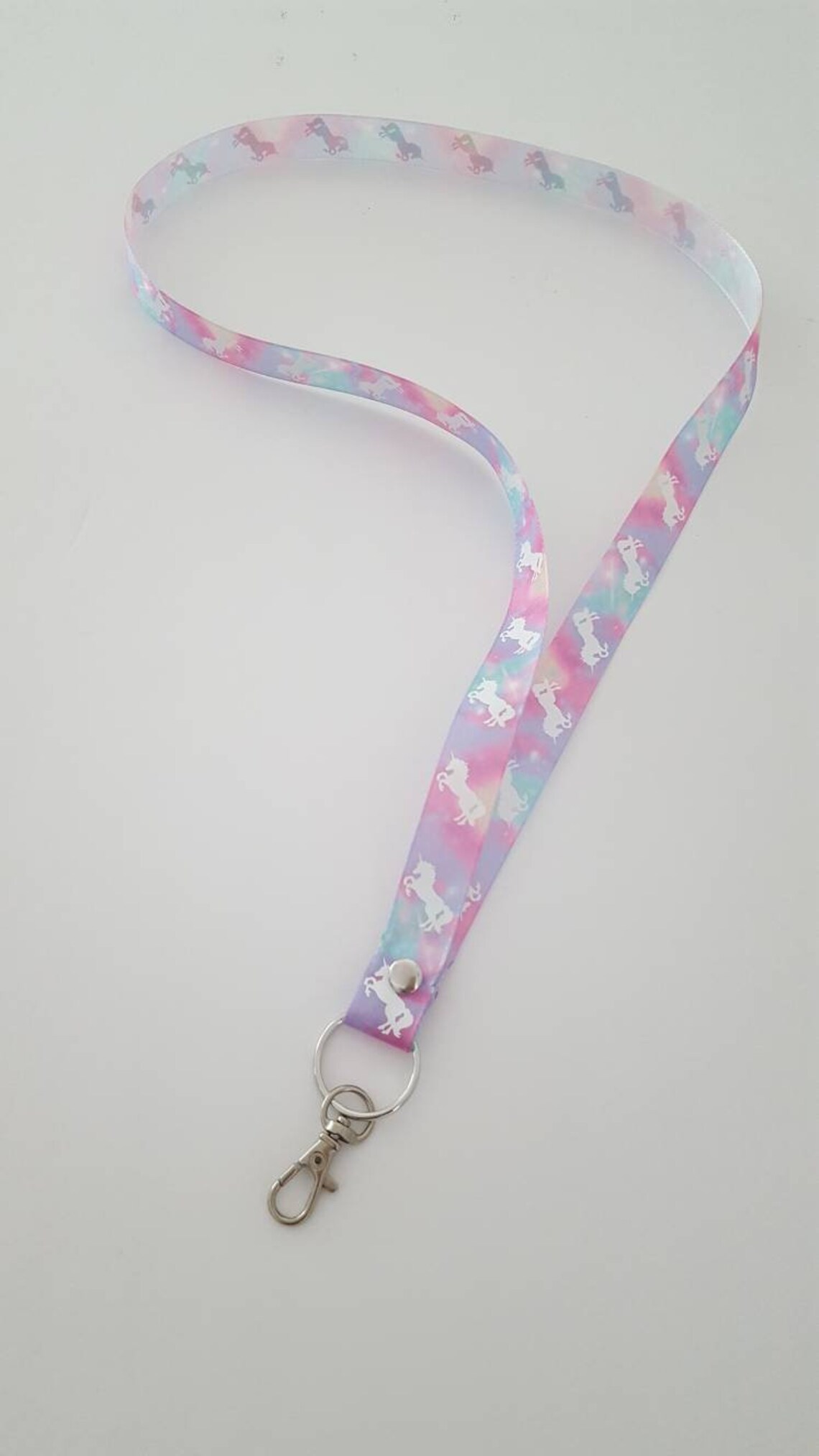 Satin ribbon lanyard unicorn lanyard necklace lanyard Etsy