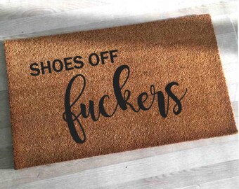No Shoes Doormat Etsy