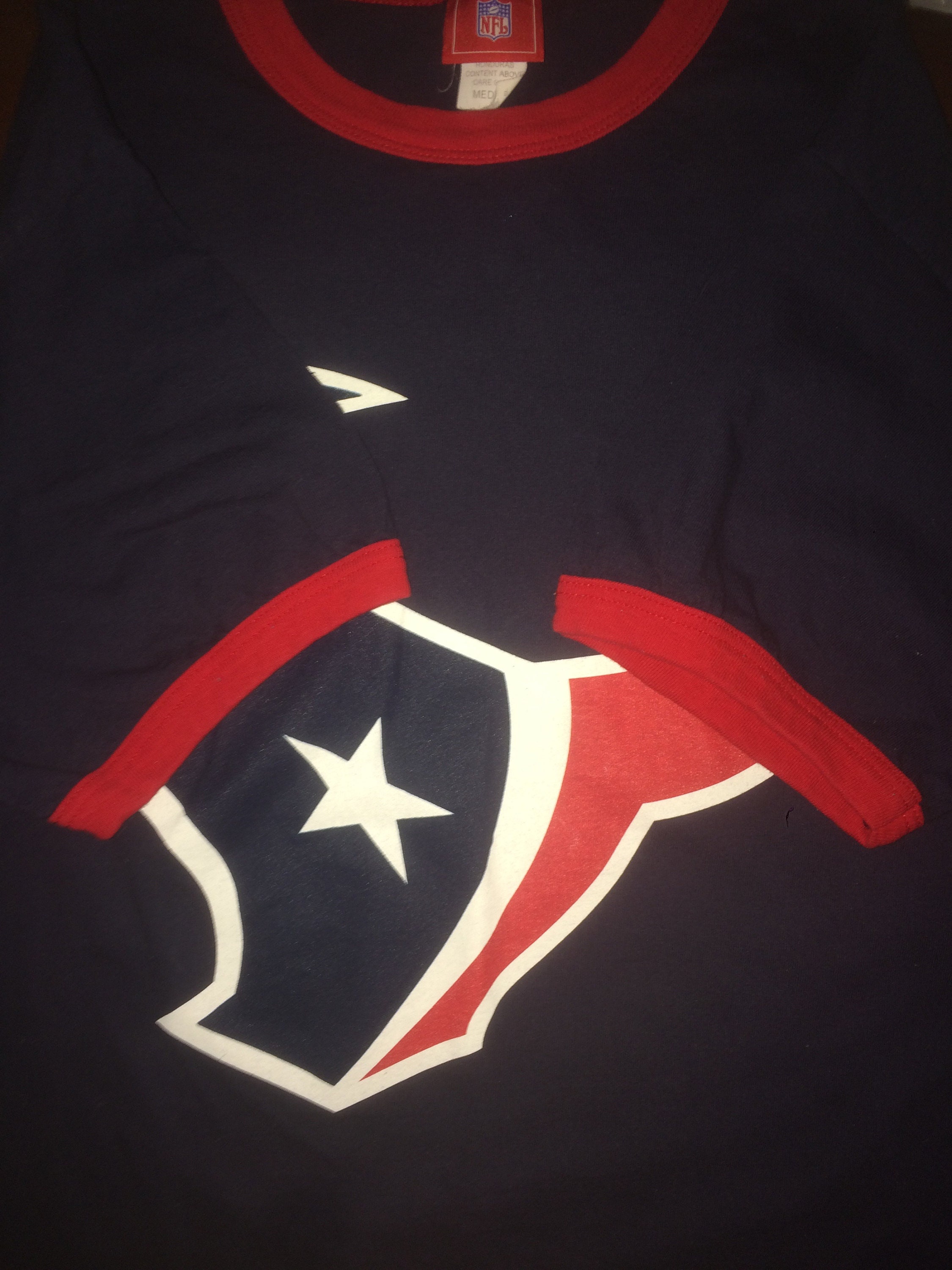 VintageSportsWave Vintage Houston Texans NFL Brand Ringer Shirt M JJ Watt Deshaun Watson DeAndre Hopkins Super Bowl Texas Football AFC