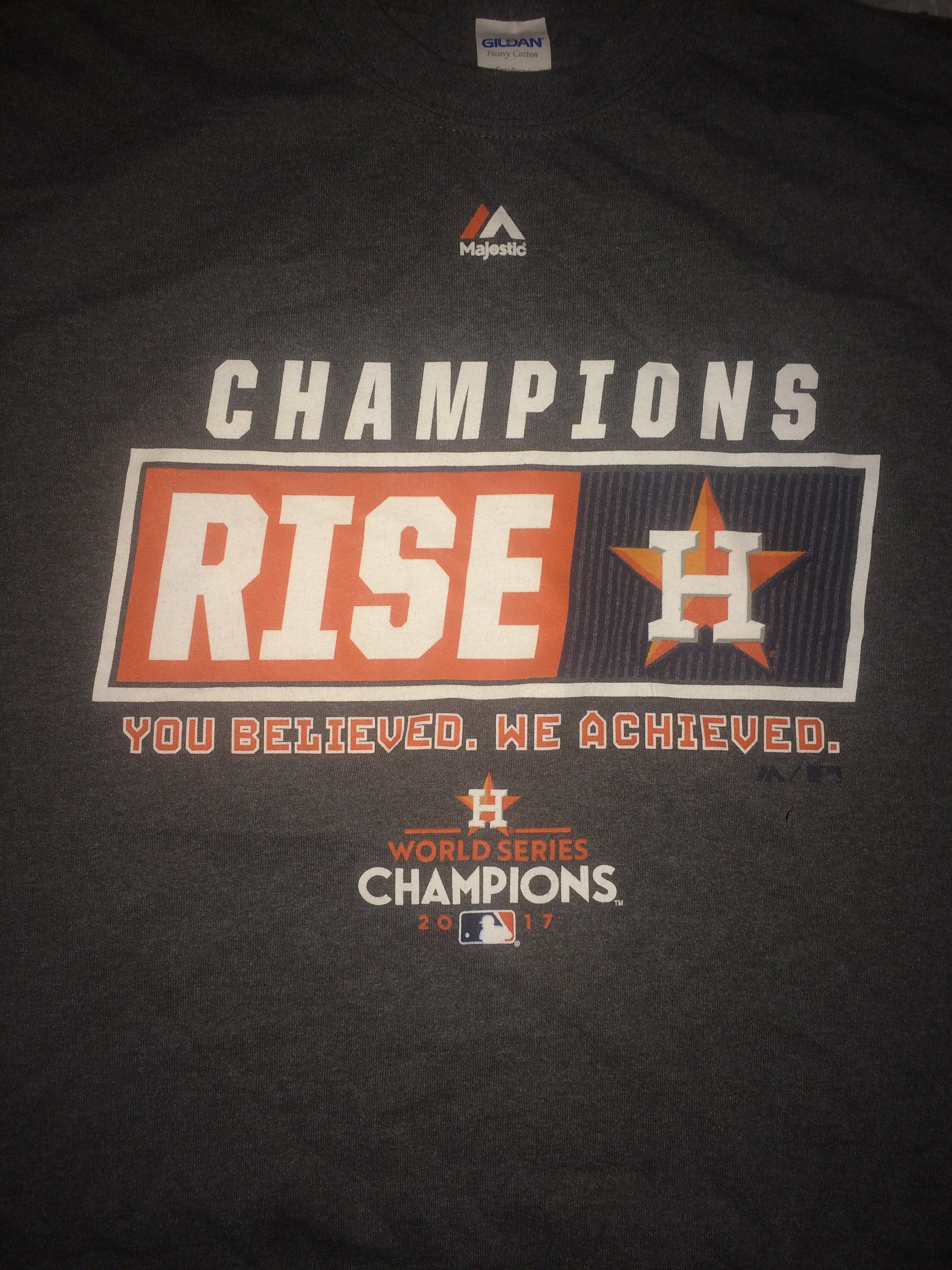 VintageSportsWave Vintage Houston Astros Champions Rise Shirt S MLB 2017 World Series Champions Jose Altuve Alex Bregman