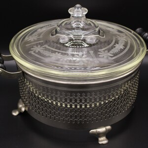Early Etched Pyrex w/ Manning Bowman Caddy