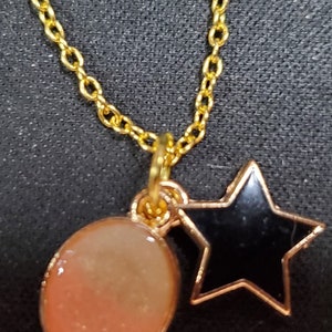 Gold plated chain with charms