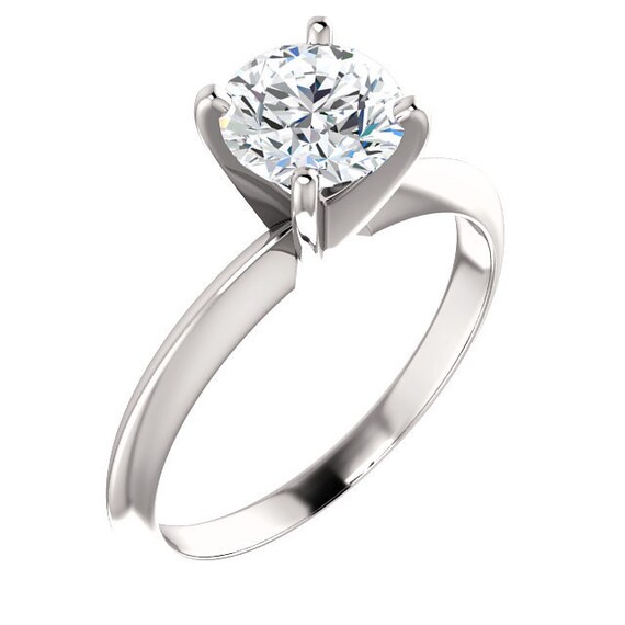 4 prong round solitaire engagement rings