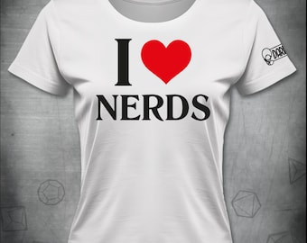 I Love Nerds T-Shirt, I Heart Nerds Shirt, Nerdy Graphic Tee, Cute Nerd Apparel, Funny Nerd Shirt, Geeky T-Shirt Gift, Nerd Lover Gift Idea