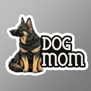 GSD Hund Mom gestanzte Aufkleber - Schäferhund Hund Liebhaber Geschenk, wasserdichter Laptop Aufkleber, Haustierbesitzer Autofenster Aufkleber, Tierliebhaber Planer