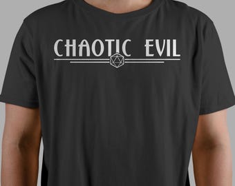 Chaotisch Böse Ausrichtung Unisex T-Shirt, Nerdy T-Shirt, Gamer T-Shirt, D & D Shirt, Unisex Shirt, Nerdy T-Shirt, Geeky T-Shirt