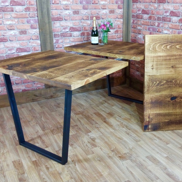 Extendable Industrial John Lewis Calia Style Dining Table Rustic Vintage Free Delivery and Assembly