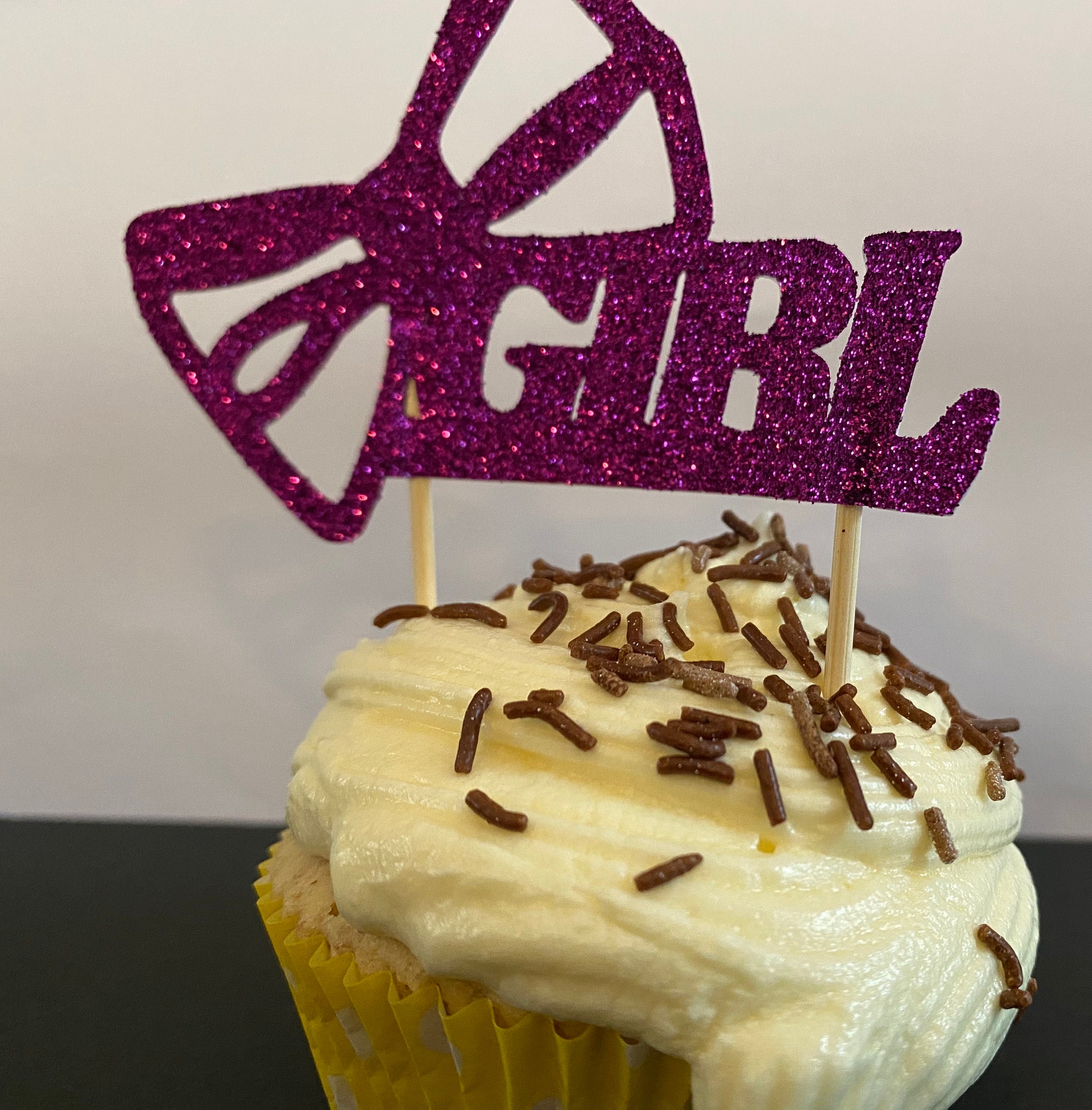 Girl Cupcake Muffin Toppers Decoration Glitter Pack of 1030 Etsy