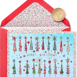 Christmas Season - Turnowsky’s “Merry Christmas Tree’s - Papyrus Greeting Card (One) New