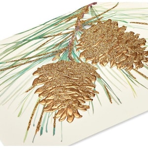 Weihnachtszeit - Dekorative Tannenzapfen - Papyrus Grußkarte (EINE) Neu