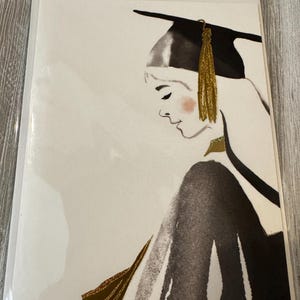 Remise des diplômes - Silouette Graduation Papyrus Carte de voeux scellée neuve (UN)