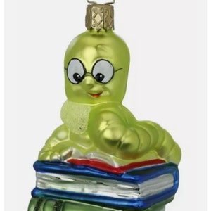 Inge-Glas Little Green Bookworm German Glass