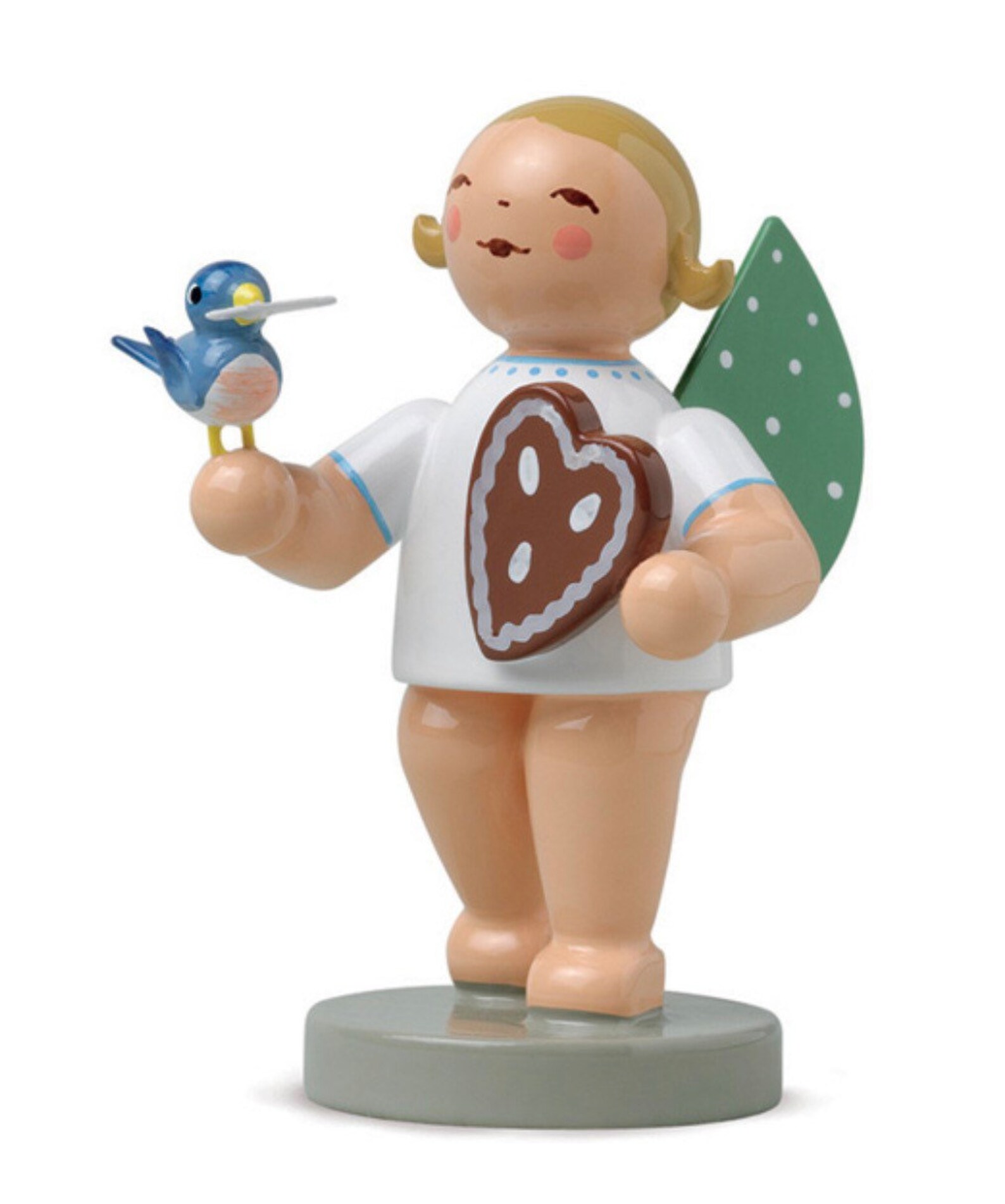 New! Angel with Gingerbread and Bird by Wendt & Kühn of Germany