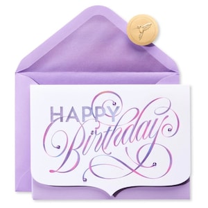 Cumpleaños - Tarjeta de felicitación elegante - Tarjeta de felicitación Papyrus (Nueva) (UNA)