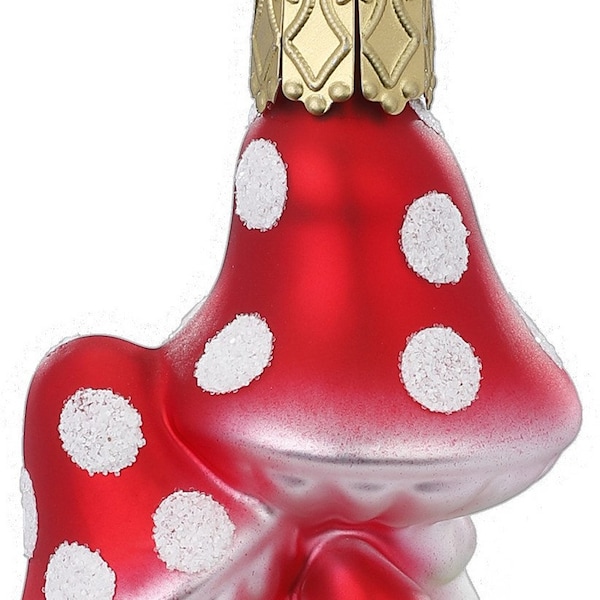 Inge-Glas Mini Double Mushroom German Glass Ornament