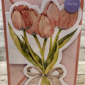 Pascua - Tarjeta de felicitación Tulipanes de Pascua Graphique De France Nuevo (Uno)