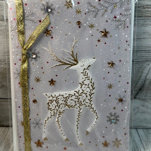 Papyrus Rentier tanzen im Schnee Papyrus Weihnachtskarte (eine) Neu für 2023/24