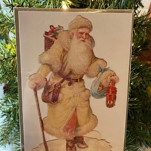 Christmas Season - Vintage Santa - Papyrus Paper Destiny Greeting Card (ONE) New