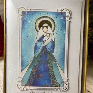 Caja de tarjetas de felicitación navideñas con bendiciones navideñas (juego de 10)