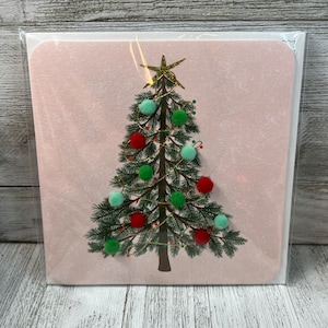 Weihnachtszeit - Festlicher Baum mit Sternpapyrus Grußkarte (eine)