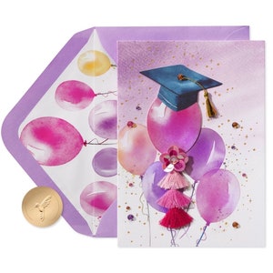 Remise de diplôme - Carte pour elle - Carte de voeux en papyrus (ONE) Nouveau