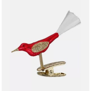 Inge-Glas Miniature Red Bird German Glass