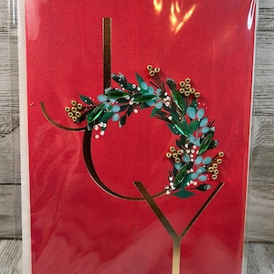 Christmas Season - JOY Gems & Greenery Papyrus Grußkarte (eine)