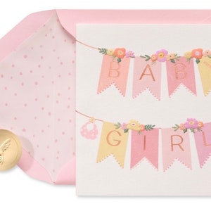 Baby - Biglietto d'auguri per bambina "Little Miracle" Papyrus New (UNO)