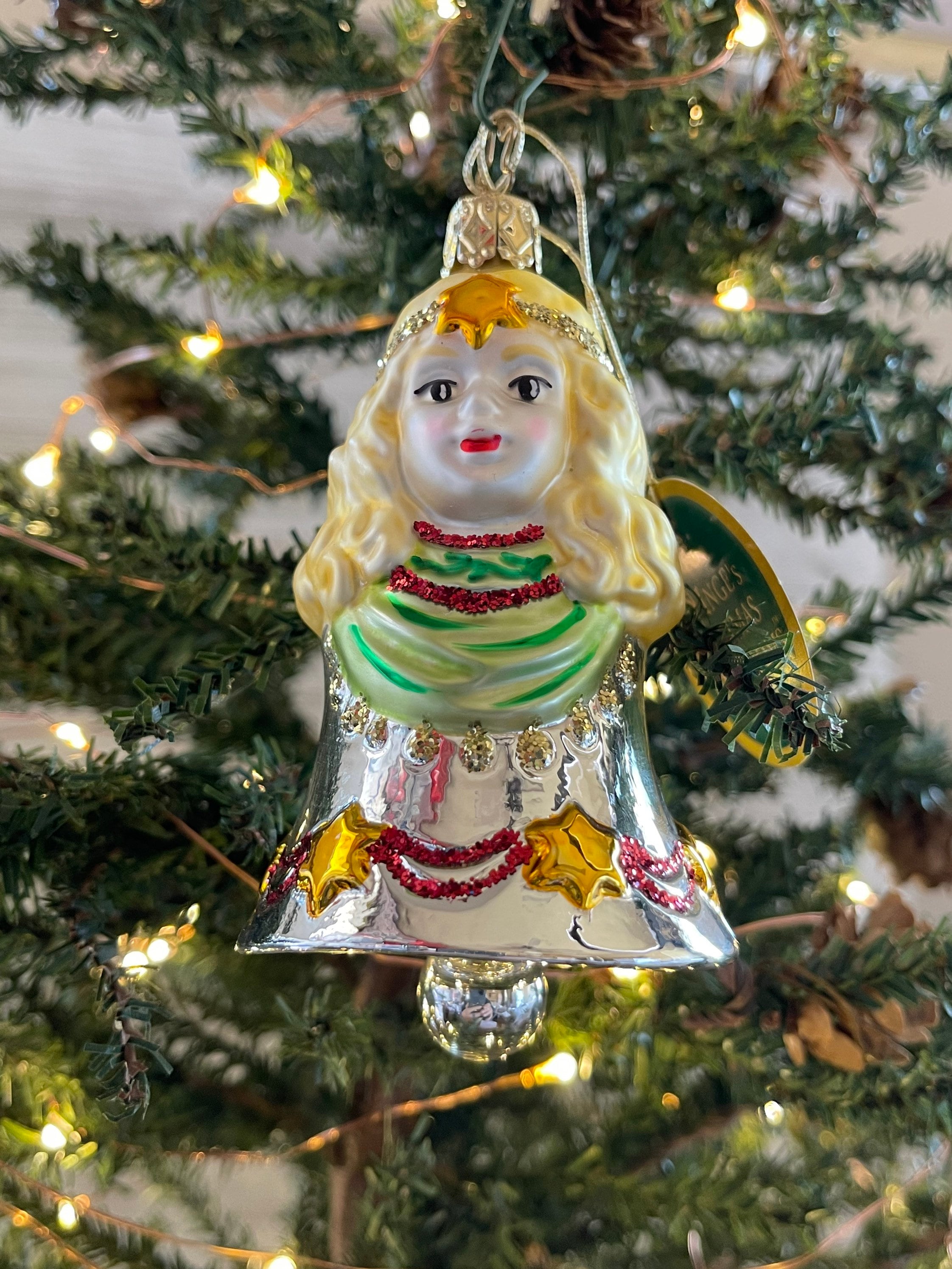 Inge-glas Vintage Blonde Angel Bell Glass Ornament (one) - Etsy