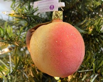 Inge-Glas Peachy Peach Glass Ornament