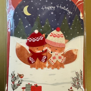 Carte de voeux de Noël Joyeuses fêtes de Noël Carte Papyrus (une)