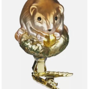 Inge-Glas Nibbling Mouse German Glass Clip-on