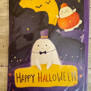 Halloween - Biglietto con adesivi - Biglietto di auguri Papyrus (UNO) Nuovo