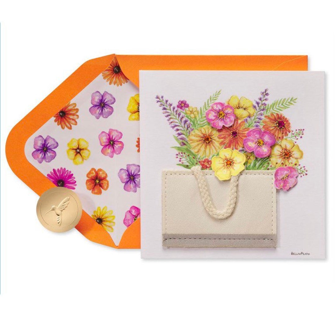 Papyrus Geburtstagskarte Für Sie – Design Von Bella Pilar Mit Blumen, Edelsteinen & Folienprägung