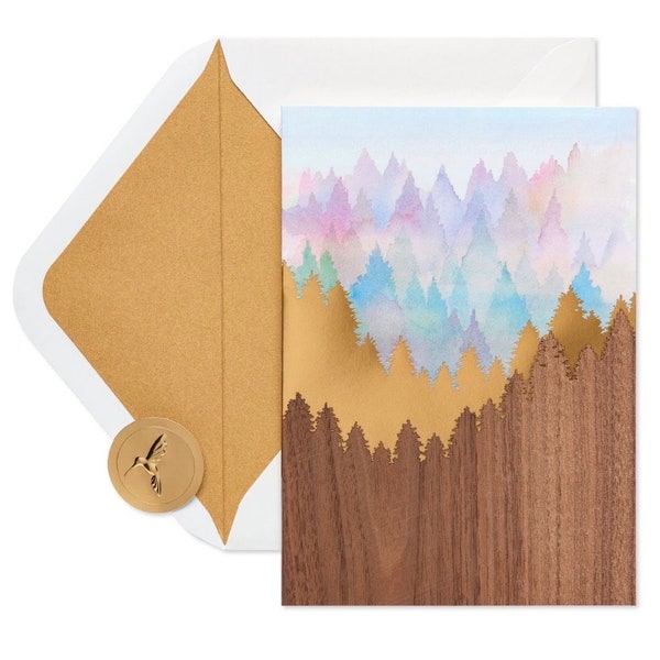 Friendship Card - Scenic Mountain Thinking of You - Papyrus Greeting Card New (ONE)